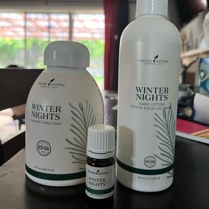 Winter nights young living soap, lotion. And essential oil